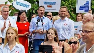 Wiec Rafała Trzaskowskiego w Białymstoku. Zachęcał do pilnowania wyborów [ZDJĘCIA]