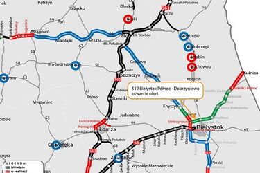 Odcinek drogi ekspresowej na północ od Białegostoku pochłonie 321 czy 439 mln złotych?
