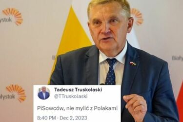 "PiSowców, nie mylić z Polakami". Burza po wpisie prezydenta Truskolaskiego