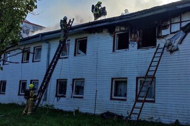 Nad ranem wybuchł pożar. Ewakuowano 60 mieszkańców