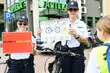 Mundurowi zorganizowali happening. Celem akcji było uświadamianie rowerzystów