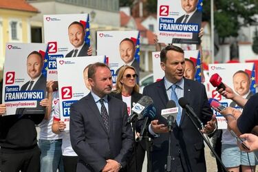 Tomasz Frankowski z poparciem ministra Radosława Sikorskiego. Wybory do PE coraz bliżej 