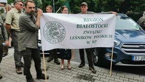 Koniec protestu leśników w stolicy Podlasia. Postulaty przekazali wojewodzie [ZDJĘCIA]