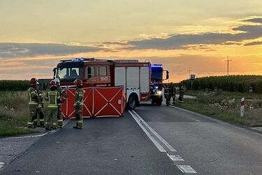 Próbował wyprzedzić lawetę. Motocyklista zginął na miejscu