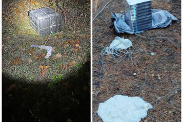 Balon z kontrabandą w Białymstoku. "Przesyłkę"  znaleźli przechodnie 