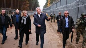 Ministrowie Polski i Niemiec z wizytą na granicy polsko-białoruskiej