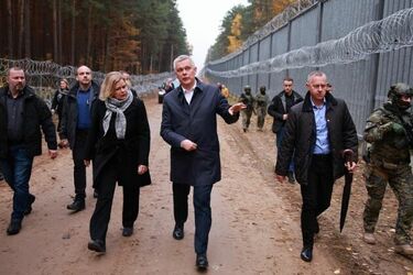 Ministrowie Polski i Niemiec z wizytą na granicy polsko-białoruskiej