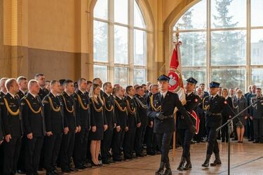 Doceniono podlaskich strażaków. Uroczysta zbiórka Państwowej Straży Pożarnej