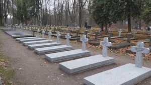 Wymiana nagrobków na cmentarzu wojskowym 