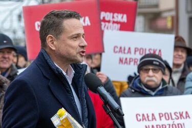 Rafał Trzaskowski odwiedził województwo podlaskie. Zrobił zakupy w sklepie Chorten