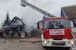 Pożar drewnianego domu w Wasilkowie. Trwa dogaszanie