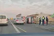 Pechowy poranek na wylotówce z Białegostoku. Toyota i bus wjechały w barierki