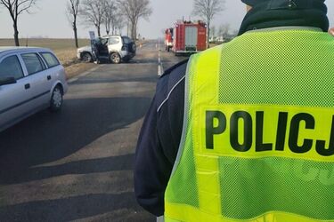 Wypadek na DK 66. Jedna osoba trafiła do szpitala