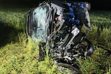 Dachowanie w Bohonikach. Za kierownicą pijana kobieta w ciąży