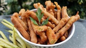 Fasolka szparagowa w cieście serowym. Takiej przekąski jeszcze nie jadłeś