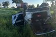 Wypadek pod Białymstokiem. Citroen zajechał drogę, honda dachowała