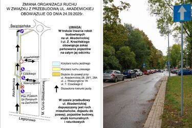 Od środy nowa organizacja ruchu w centrum. Powód? Przebudowa Akademickiej