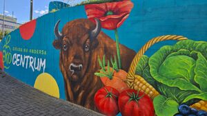Żubr wśród warzyw. W Białymstoku pojawił się nowy mural