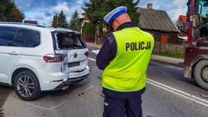 Zderzenie trzech pojazdów w Sokółce. Ranny kierowca forda Straży Granicznej