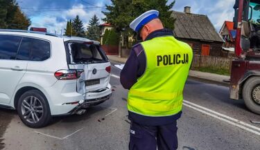 Zderzenie trzech pojazdów w Sokółce. Ranny kierowca forda Straży Granicznej