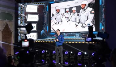 Dr Sławosz Uznański-Wiśniewski w Białymstoku. Opowiadał o życiu na orbicie