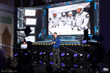 Dr Sławosz Uznański-Wiśniewski w Białymstoku. Opowiadał o życiu na orbicie