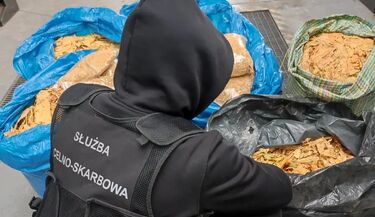 Kontrabanda w domu i aucie. Funkcjonariusze zabezpieczyli ponad 66 kg tytoniu