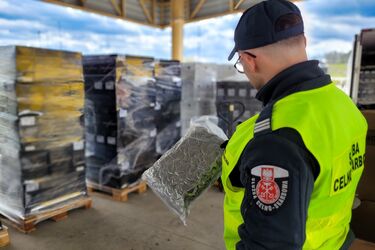 Blisko 40 kg marihuany w ciężarówce z winem. KAS przejęła narkotyki warte 2 mln 
