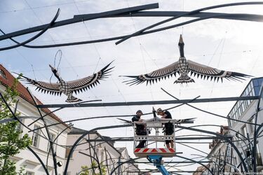 Co zawisło nad Kilińskiego? Nowa instalacja już przyciąga spojrzenia