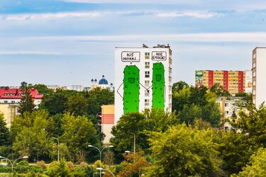 Dwa ogórki z ważnym przesłaniem. W Białymstoku powstał nowy mural 