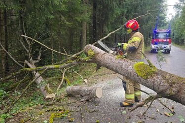 Podlaskie po wichurze. Tysiące odbiorców nadal bez prądu