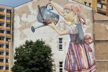 Znany białostocki mural niszczeje. Miasto szuka pieniędzy na odnowienie