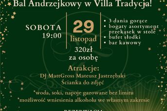 Bal andrzejkowy w Villa Tradycja