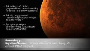 Oczy w niebo - jak patrzeć, żeby zobaczyć więcej? Spotkanie z Krystianem Ciesiuniem