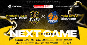 Mecz Koszykówki: Żubry Abakus Okna Białystok - Kotwica Port Morski Kołobrzeg