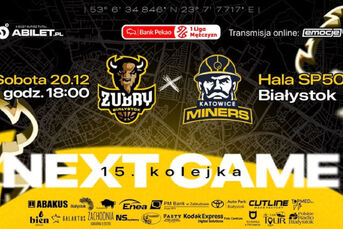 Mecz Koszykówki: Żubry Abakus Okna Białystok - Miners Katowice 