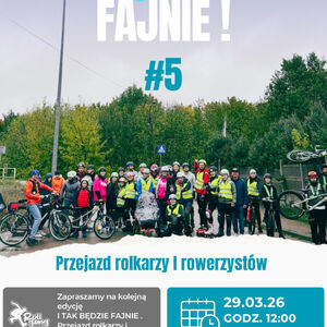 Przejazd rolkarzy i rowerzystów. I tak będzie fajnie