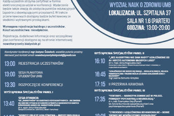 Konferencja „Nowe Horyzonty w Psychiatrii i Psychoterapii – Uzależnienia XXI wieku