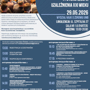 Konferencja „Nowe Horyzonty w Psychiatrii i Psychoterapii – Uzależnienia XXI wieku