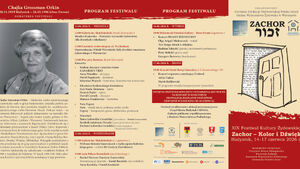 XIX Festiwal Kultury Żydowskiej Zachor - Kolor i Dźwięk