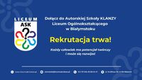 Rekrutacja do Autorskiej Szkoły KLANZY - Liceum Ogólnokształcącego w Białymstoku