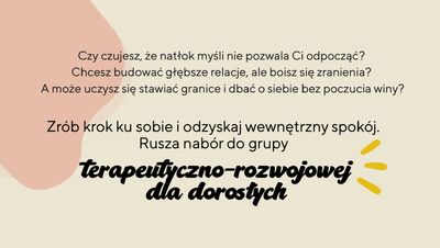 Grupa terapeutyczno-rozwojowa dla dorosłych