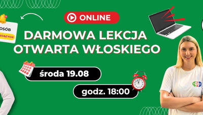 Darmowa lekcja otwarta języka włoskiego