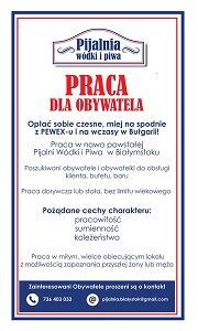 Pijalnia Wódki i Piwa - poszukiwany Barman!