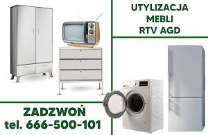 Utylizacja starych MEBLI RTV AGD - Odbiór złomu poremontowego