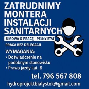 Monter instalacji sanitarnych