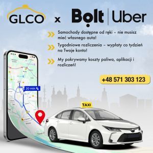 Zatrudnimy na BOLT,FREE NOW,UBER