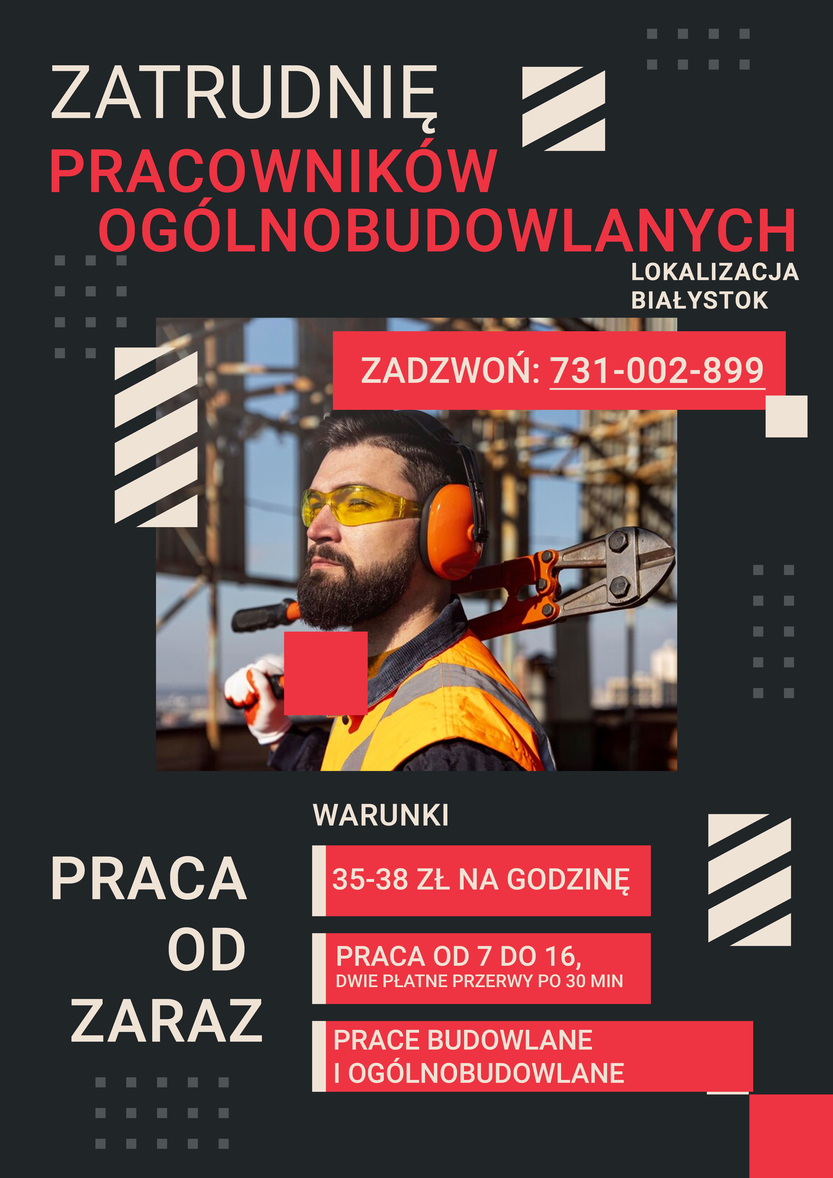 Zatrudnię pracowników budowlanych