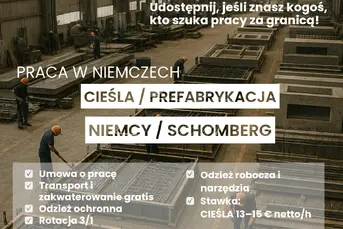 CIEŚLA SZALUNKOWY Praca w Niemczech