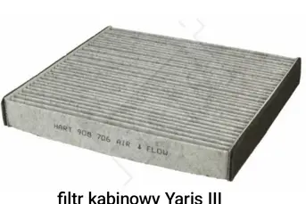 Filtr kabinowy z węglem aktywnym np. do Yaris III